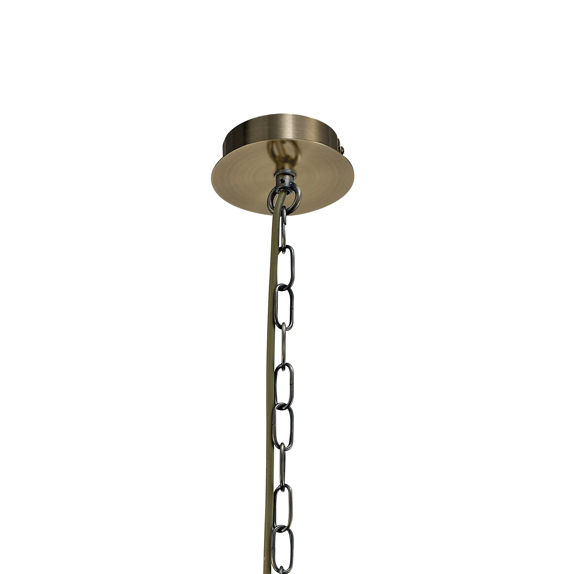Nolan 46cm Glass Pendant 4 Light Antique Brass D0090  Deco Nolan